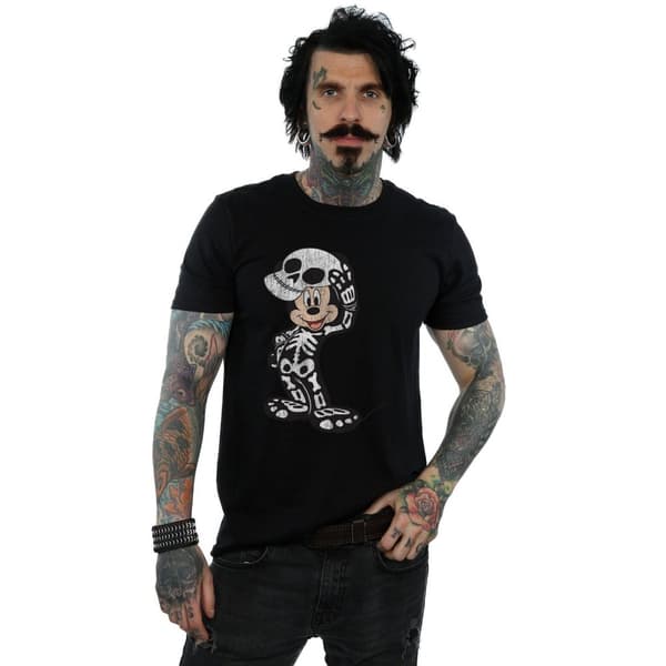 Disney Mens Musse Pigg Skelett T-shirt