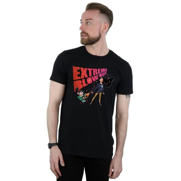 Disney Mens Wreck It Ralph Pocahontas And Vanellope T-Shirt