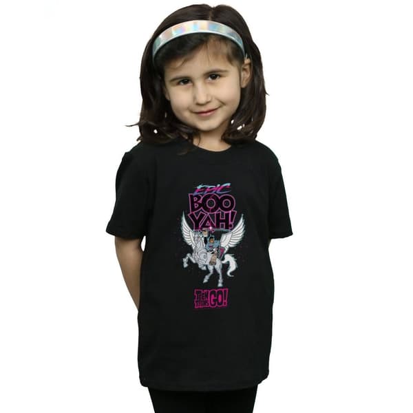 DC Comics T-shirt i bomull för flickor Teen Titans Go Epic Boo Yah