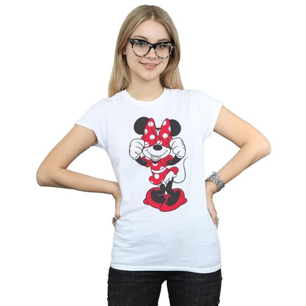 Disney Dam/Lady Minnie Mouse Bow Eyes T-shirt i bomull