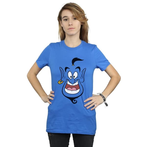 Disney Dam/Lady Aladdin Genie Face Boyfriend T-shirt i bomull