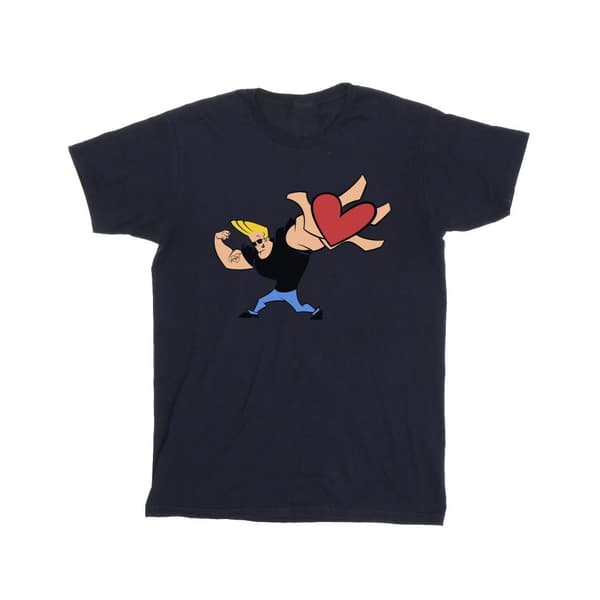 Johnny Bravo Mens Heart Present T-Shirt
