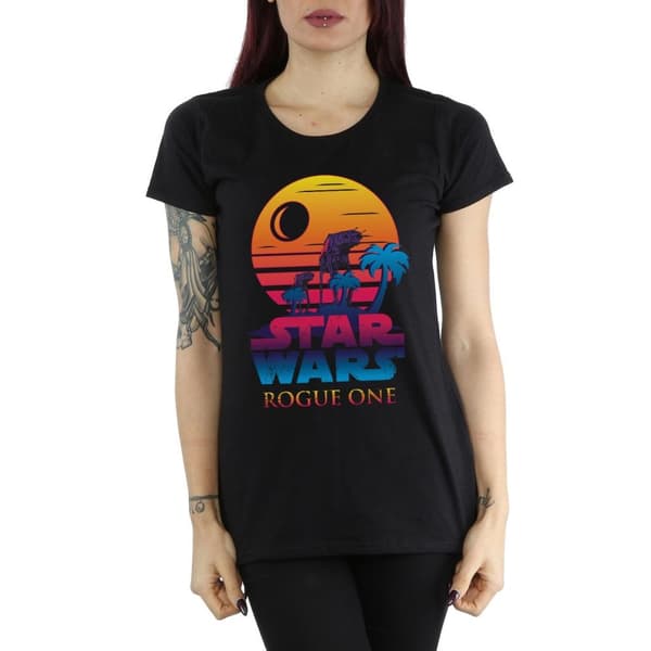 Star Wars Dam/Tjej - Rogue One - Sunset Sunset - T-shirt i bomull med logotyp
