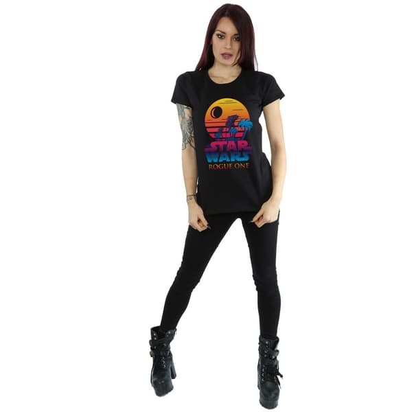 Star Wars Dam/Tjej - Rogue One - Sunset Sunset - T-shirt i bomull med logotyp
