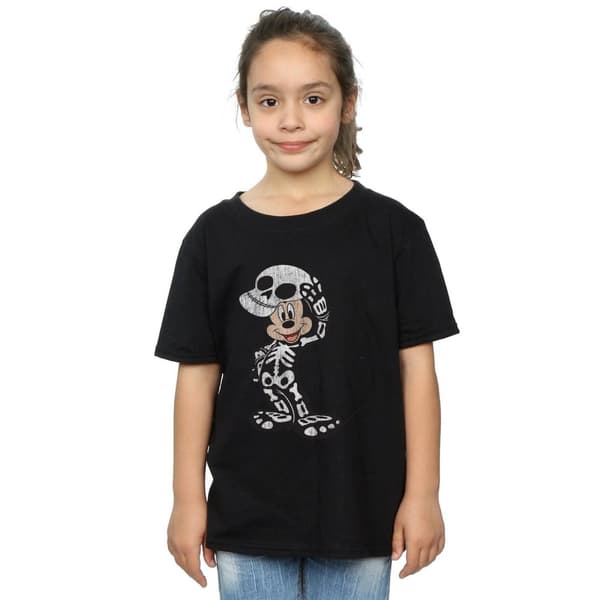Disney Musse Pigg Skelett T-shirt i bomull för flickor