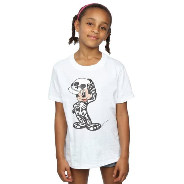 Disney Musse Pigg Skelett T-shirt i bomull för flickor