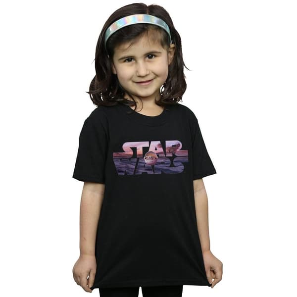 Star Wars Girls The Mandalorian The Child Logo T-shirt i bomull