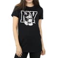 Miniatyrbillede 3 af 5: Disney Womens/Ladies Mickey Mouse NY Kicking Cotton Boyfriend T-Shirt