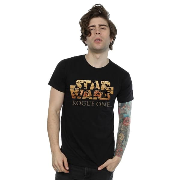 Star Wars Mens Rogue One Logo Scene T-Shirt