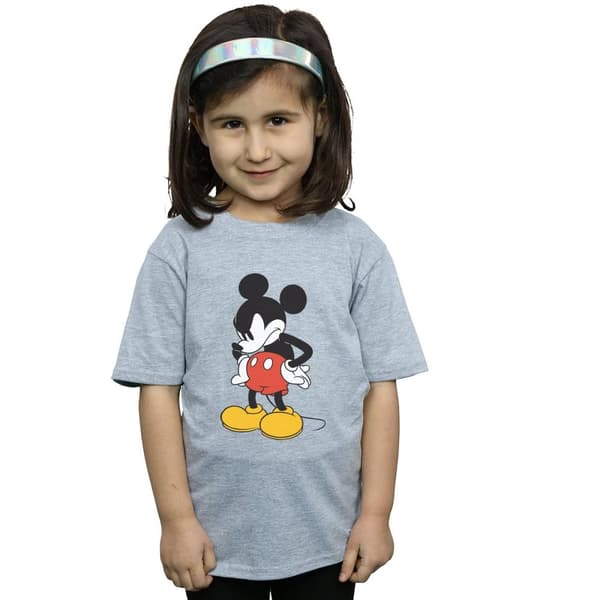 Disney T-shirt i bomull för flickor med Musse Piggs arga blick nedåt