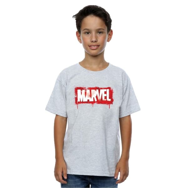 Marvel Universe Boys Brick Spray Logo T-Shirt