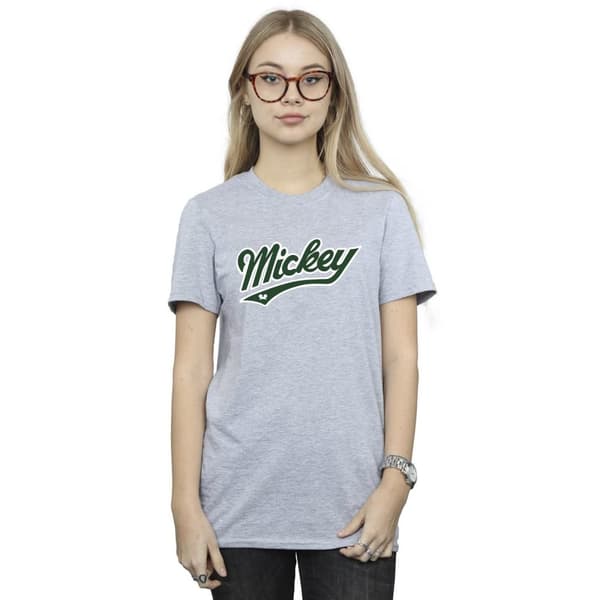 Disney Womens/Ladies Mickey Mouse Bold Cotton Boyfriend T-Shirt