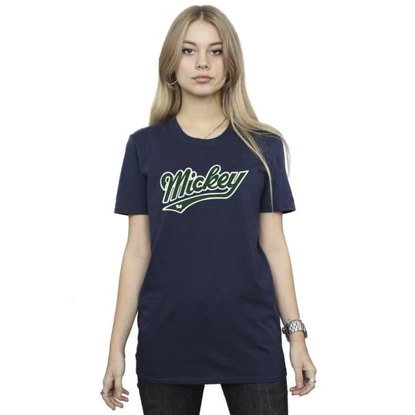 Disney Womens/Ladies Mickey Mouse Bold Cotton Boyfriend T-Shirt