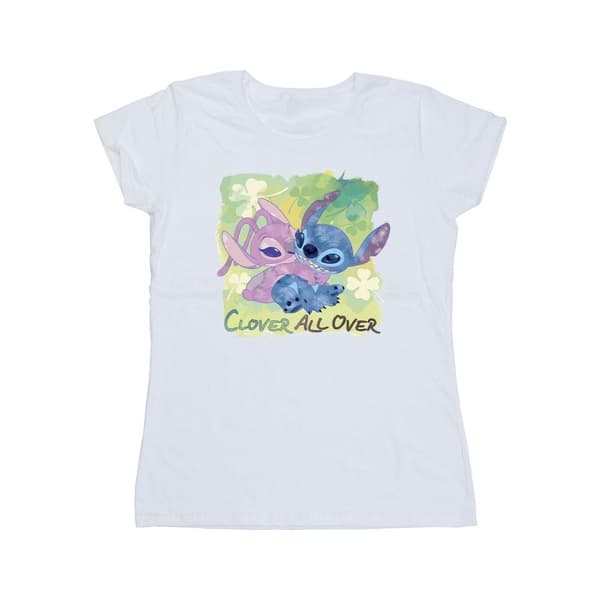 Disney Dam/Lillo And Stitch St Patrick´s Day Clover - T-shirt i bomull