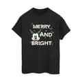 Miniatyrbilde 1 av 3: Disney Womens/Ladies Mickey Mouse Merry & Bright Cotton Boyfriend T-Shirt