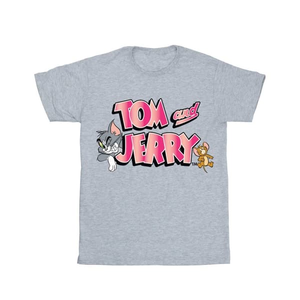 Tom And Jerry Womens/Ladies Gradient Logo Cotton Boyfriend T-Shirt