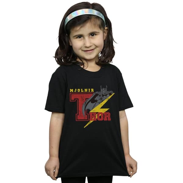 Marvel Girls Thor Mjolnir Cotton T-Shirt