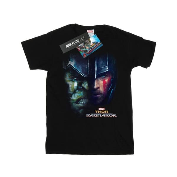 Marvel Thor Ragnarok Hulk T-shirt i bomull med delat ansikte för flickor