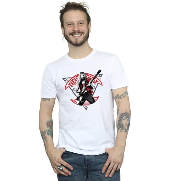 Marvel Mens Thor Love And Thunder Solo Guitar T-Shirt