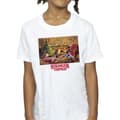 Miniatyrbild 3 av 4: Netflix Stranger Things Christmas Gathering T-shirt i bomull för flickor