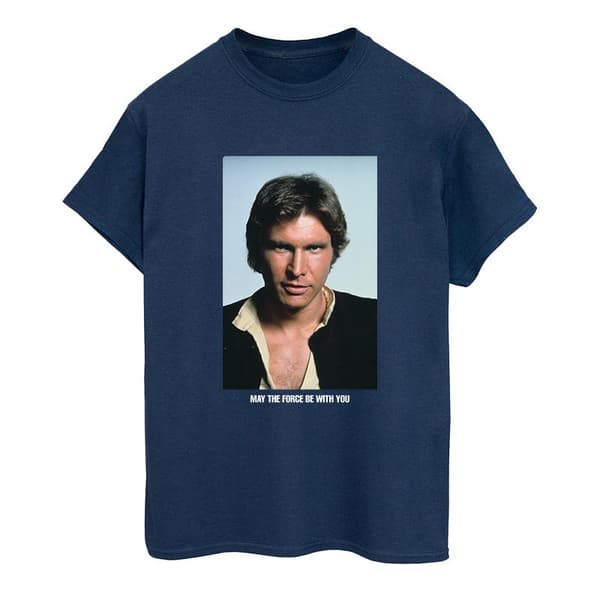 Star Wars Han Solo May The Force - pojkvänströja i bomull för damer/kvinnor