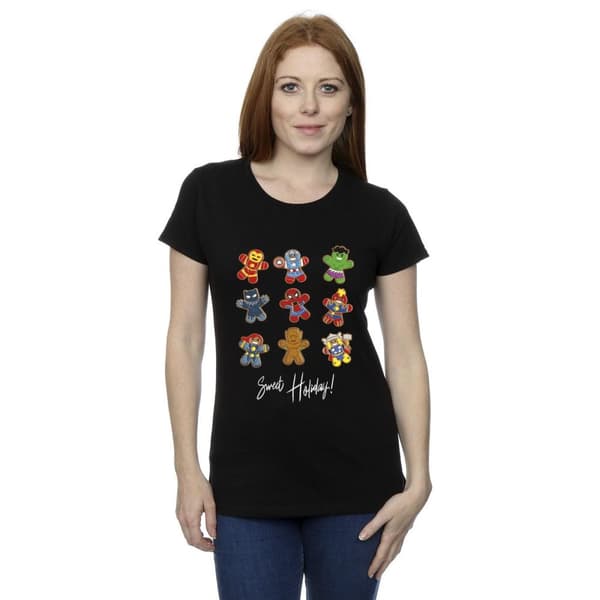 Marvel Womens/Ladies Gingerbread Avengers Cotton T-Shirt