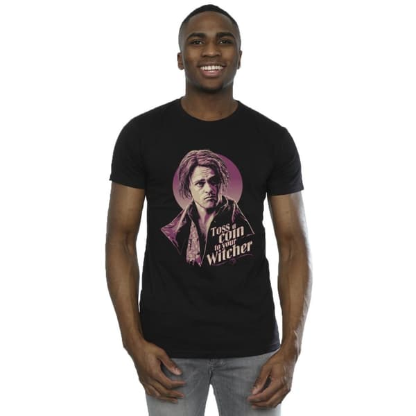Netflix Mens The Witcher Bard Toss A Coin T-Shirt