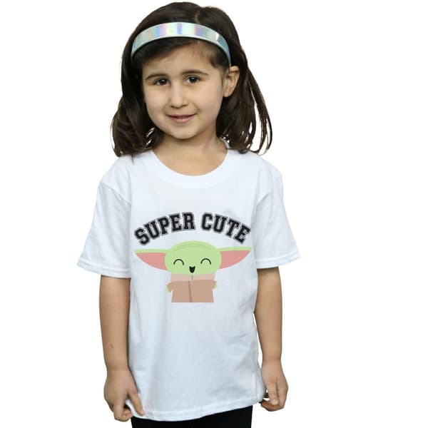 Star Wars Girls The Mandalorian Super Cute Cotton T-Shirt