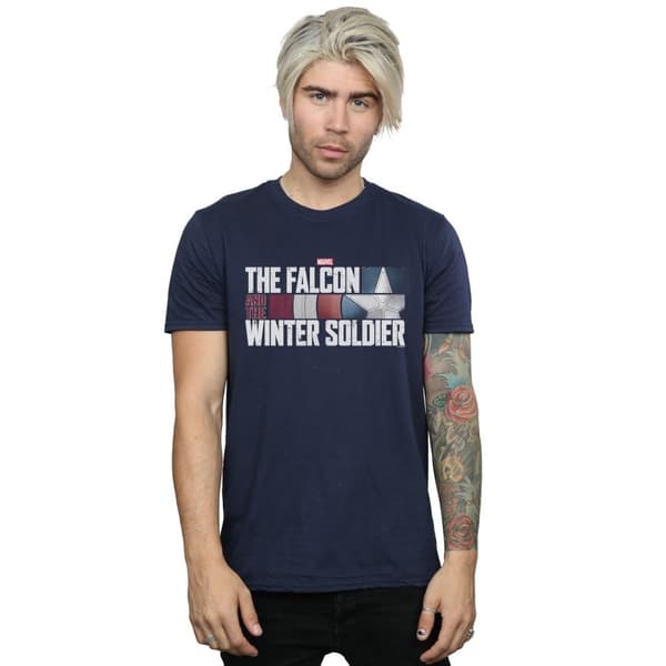 Marvel Mens The Falcon And The Winter Soldier Logo T-Shirt