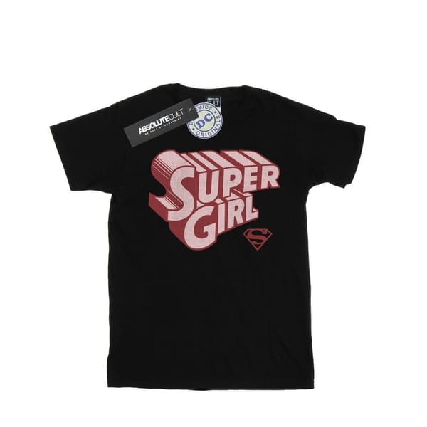 DC Comics Dam/Lady Supergirl Retro Logo Boyfriend T-shirt i bomull