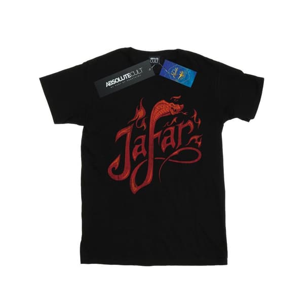 Disney Womens/Ladies Aladdin Movie Jafar Flames Logo Cotton Boyfriend T-Shirt