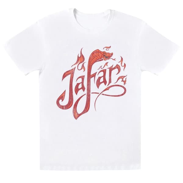 Disney Womens/Ladies Aladdin Movie Jafar Flames Logo Cotton Boyfriend T-Shirt