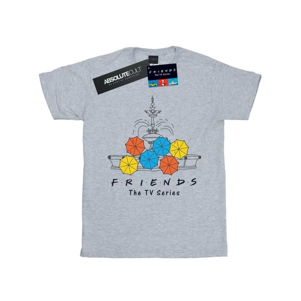 Friends Mens Fountain And Umbrellas T-Shirt