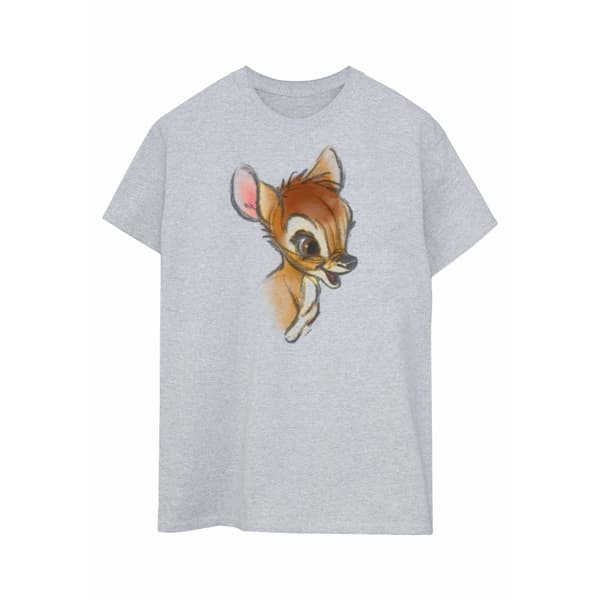 Disney Dam/Tjej - Bambi - Teckning - Boyfriend-T-shirt i bomull