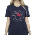 Miniatyrbild 3 av 4: Disney Dam/Lady Minnie Mouse Spindelväv Bomull Boyfriend T-shirt