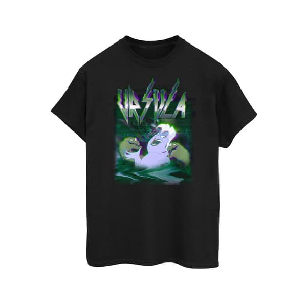 Disney Dam/Tjej Ursula Glitch Bomull Boyfriend T-shirt