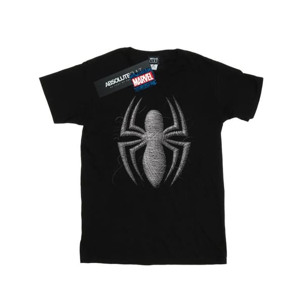 Marvel Mens Spider-Man Web Logo T-Shirt