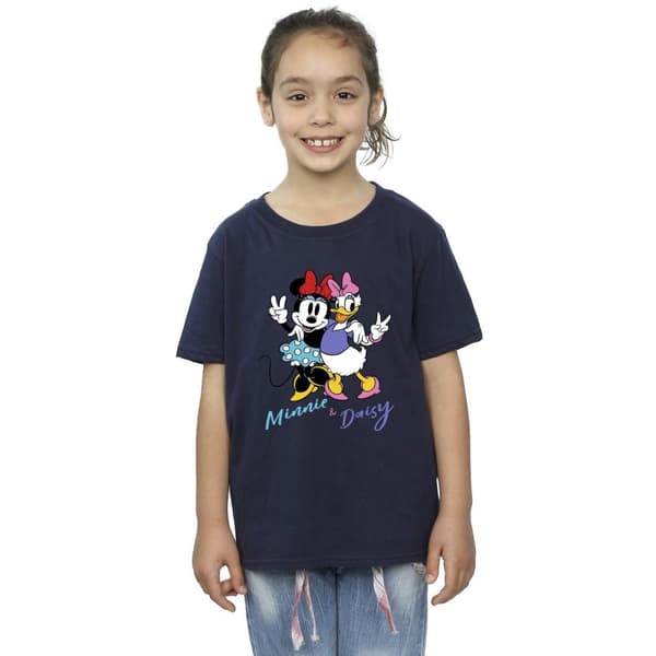 Disney Girls Minnie Mouse And Daisy Cotton T-Shirt