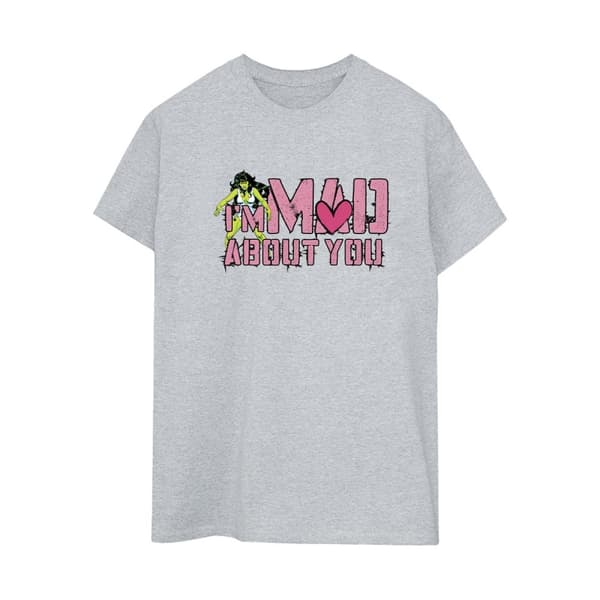 Marvel Womens/Ladies She-Hulk Mad About You Cotton Boyfriend T-Shirt