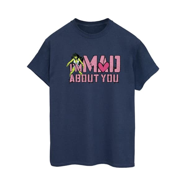 Marvel Womens/Ladies She-Hulk Mad About You Cotton Boyfriend T-Shirt