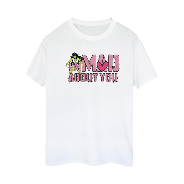 Marvel Womens/Ladies She-Hulk Mad About You Cotton Boyfriend T-Shirt White S
