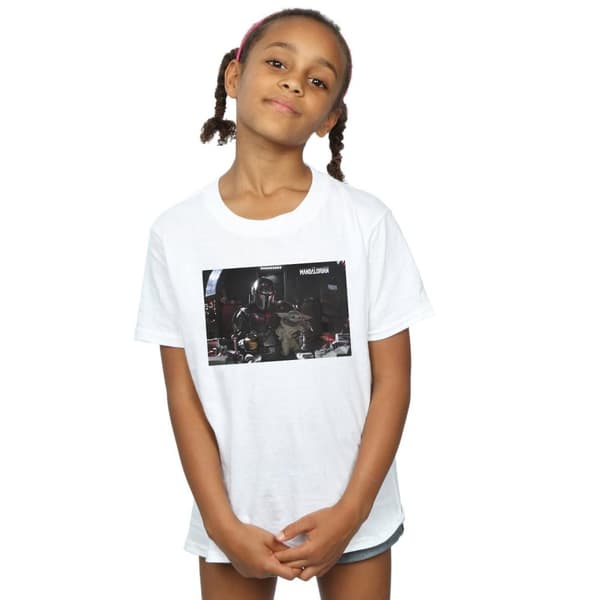 Star Wars Mandalorian Mando och andrepilot - bomulls-T-shirt för flickor