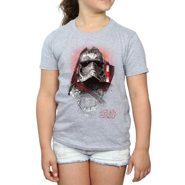 Star Wars Girls The Last Jedi Captain Phasma Brushed Cotton T-Shirt