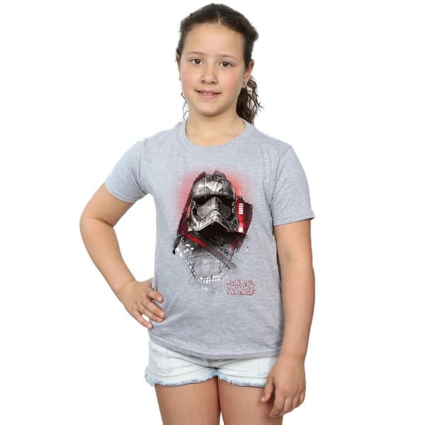 Star Wars Girls The Last Jedi Captain Phasma Brushed Cotton T-Shirt