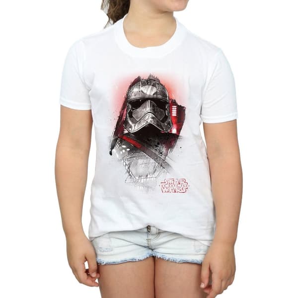 Star Wars Girls The Last Jedi Captain Phasma Brushed Cotton T-Shirt