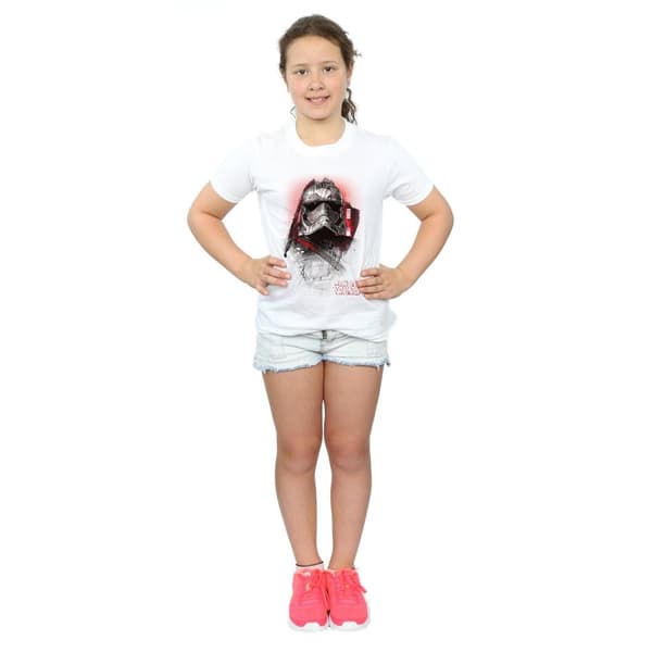 Star Wars Girls The Last Jedi Captain Phasma Brushed Cotton T-Shirt