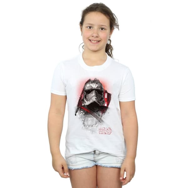 Star Wars Girls The Last Jedi Captain Phasma Brushed Cotton T-Shirt