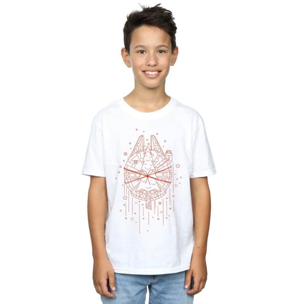 Star Wars Boys Millennium Falcon Christmas Tree Delivery T-Shirt
