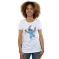 Miniatyrbillede 2 af 3: Disney Womens/Ladies Lilo And Stitch Stitch Cupid Valentines Cotton T-Shirt