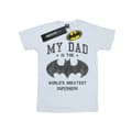 Miniatyrbillede 1 af 3: DC Comics Girls Batman My Dad Is A Superhero Cotton T-Shirt
